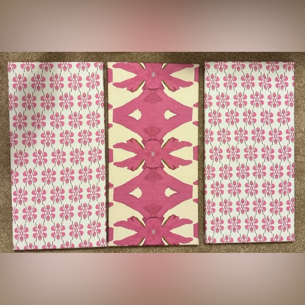 Pink Abstract Canvas Art Set - Laura Park inspired